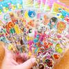 6/12/24 Pezzi Adesivi 3D a Bolle Stile Animale Cartone Animato Adesivi Giocattolo per Bambini Riutilizzabili per Regalo di Compleanno Natale Capodanno per Bambini TMZ