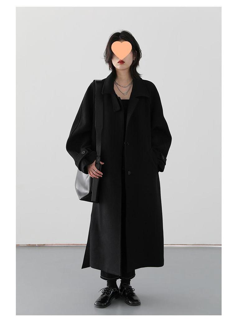 Women's Hepburn Style Mid-Length Woolen Coat - 2025 Winter Collection, Thickened and Stylish.