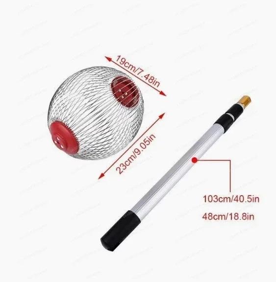 Garden Rolling Nut & Fruit Collector, Non-Telescoping Harvester Tool for Picking Walnuts & Chestnuts