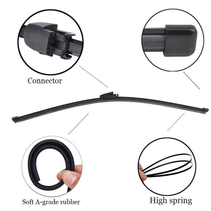 WINDSHIELD WIPER BLADE,--13 Inch Rear Window Wiper Blade, for Skoda Fabia Hatchback Praktik Roomster, Seat Altea