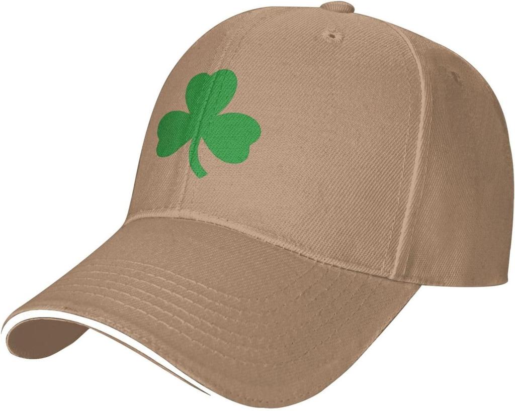 Green Shamrock Baseball Cap Red Adult Polyester Adjustable Outdoor Summer Fashion Hat