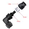 AN10 PTFE Fuel Hose Fitting Adapter Oil Cooler Fuel Pipe Line Forged Type Swivel Hose End Fitting 45°Degree 90°Degree Black 10AN