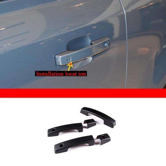 Black Door Handle Cover Trim Outside Exterior For Land Rover Defender 90 -23
