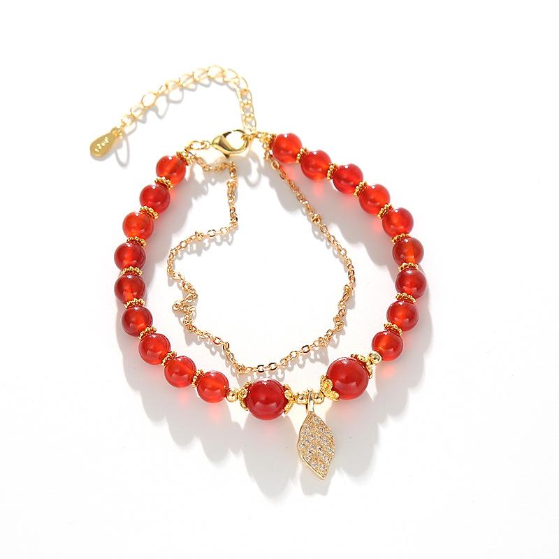 agate braceletfashion women daily jewelry gift красный