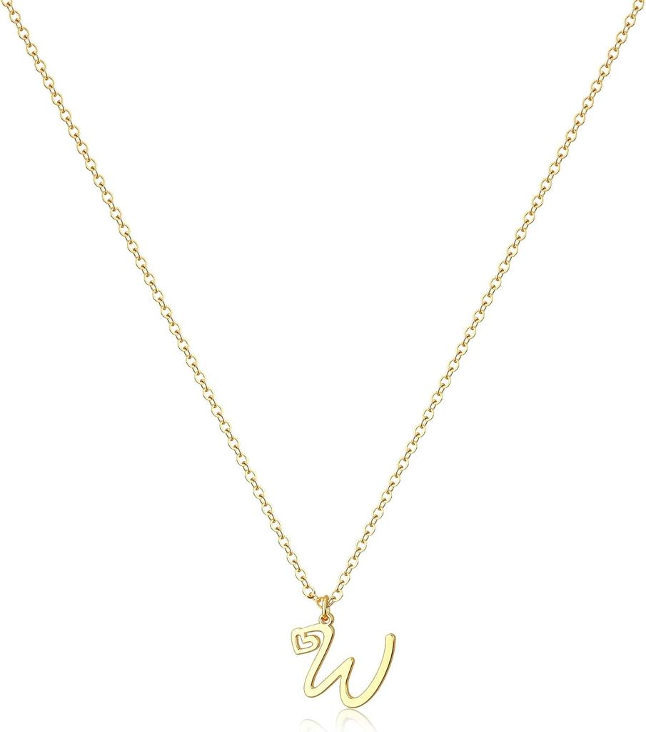 Tewiky raidės karoliai moterims - 14k paauksuoti subtilūs raidžių karoliai madingi mieli individualūs monogramos