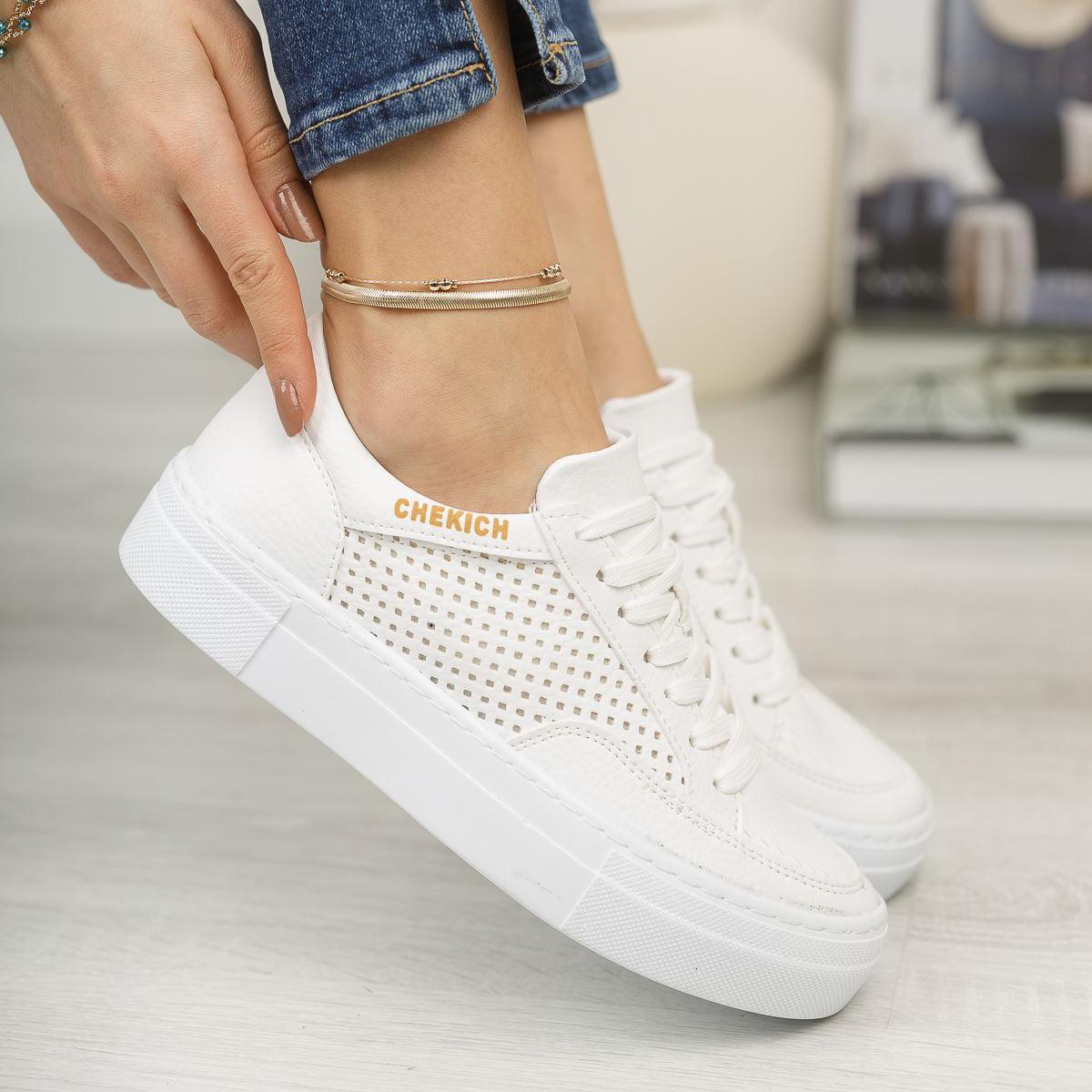 

CHEKICH оригинальные брендовые женские кроссовки белого цвета CBT First Edition, женская обувь высокого качества CH015