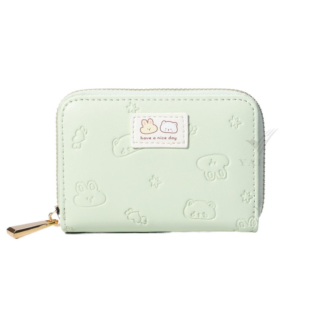 Bolsa Feminina PU Organizada para Vários Cartões com Relevo Fofo