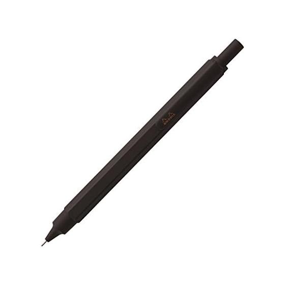 Rhodia Script Hexagonal Barrel Aluminum Body Hairline Finish 0.5mm Black Mechanical Pencil
