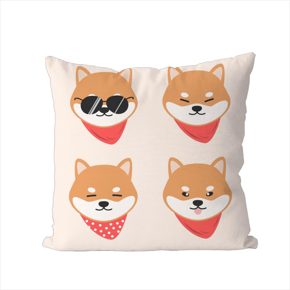 Shiba Inu Pillow Case For Car Sofa Decorative Home Doublesided Print Plush Square Throw Pillow Cushion Cover