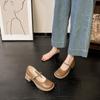 Platform Mary Jane Women's Shoes High Heels Retro Small Leather Shoes Single Shoes Women