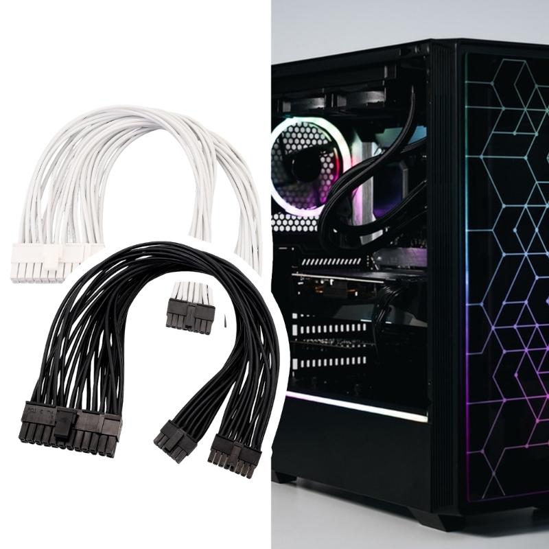 850G 24Pin(16p+12p) PVC Power Supply Cable High Conductivity Copper Wires Secure Electrical Transmission
