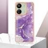For Xiaomi Redmi 13C 4G/13C 5G/13R 5G/Poco M6 5G/Poco C65 4G TPU Case with IMD Marble Pattern Electroplated Back Cover