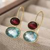 1 Paar einfache ovale Hängeohrringe, handgefertigter Schmuck für Damen, geeignet für Reisen und Urlaub, perfektes Geschenk für Mama