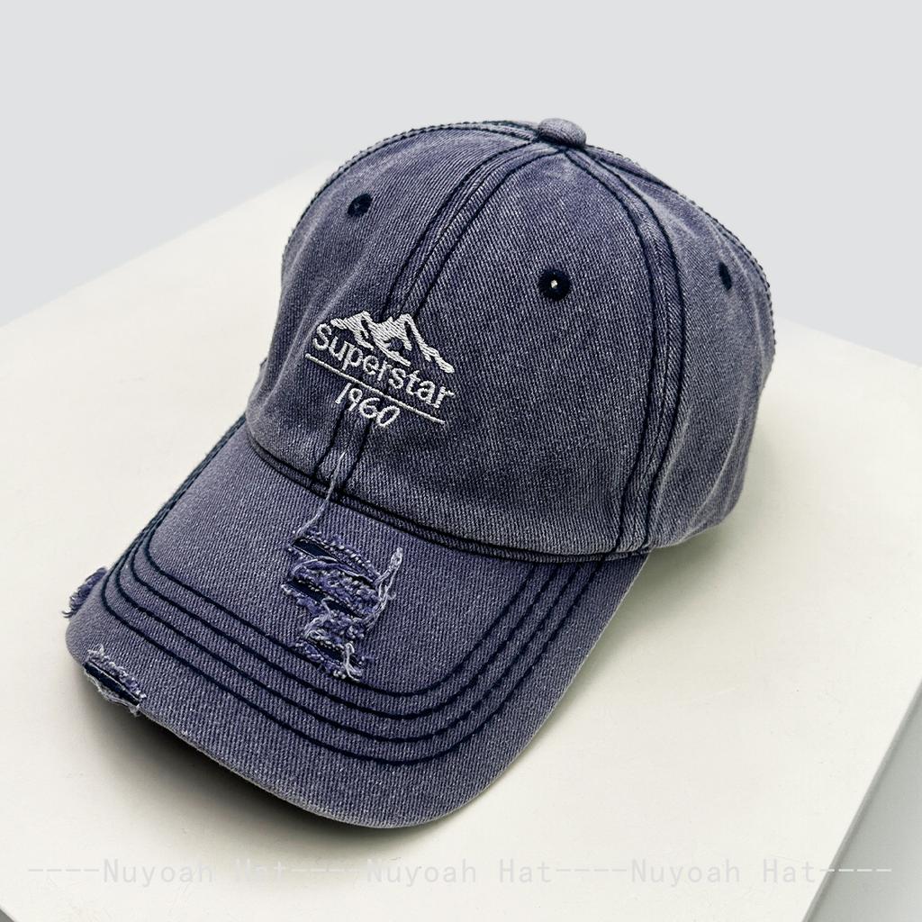 New Men Women Korean Embroidered Letters Mountain Baseball Hats Sunshade Retro Versatile ins Peaked Caps Personal Fashion Casual