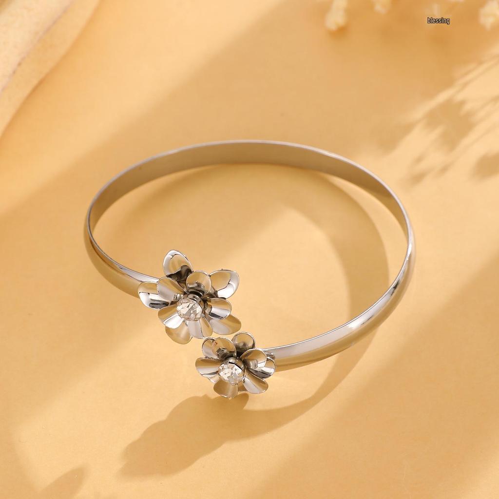 Exaggerated Multi-Layer Braided Choker & Bracelet Set for Women