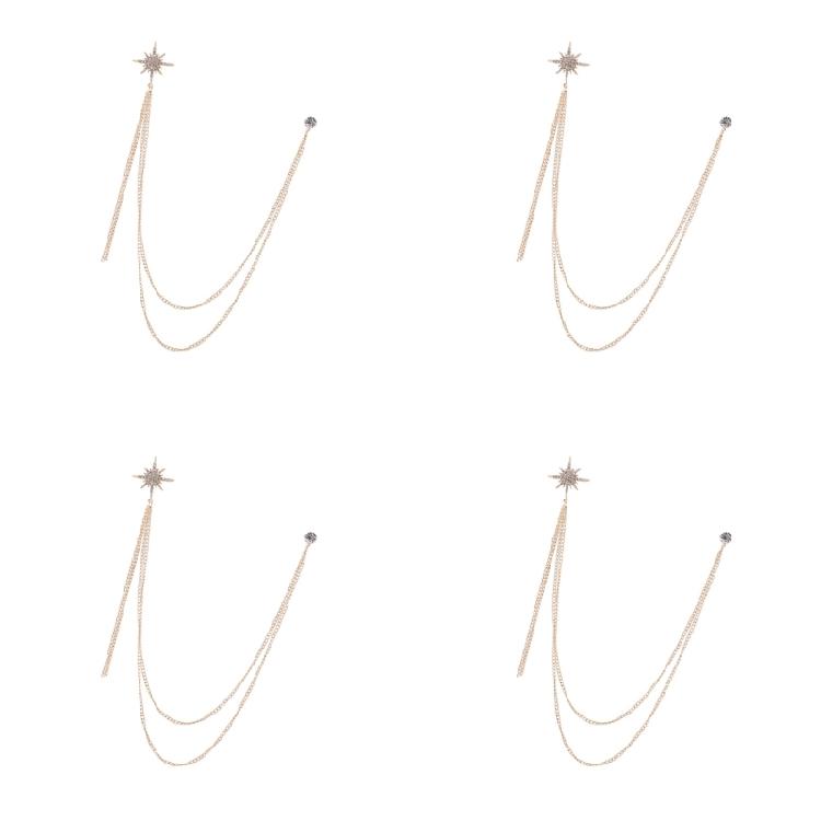 4Pcs Secure Fastening Lapel Accessories Gold/Silver Wedding Brooch For Business Travelers Corporate Gatherings
