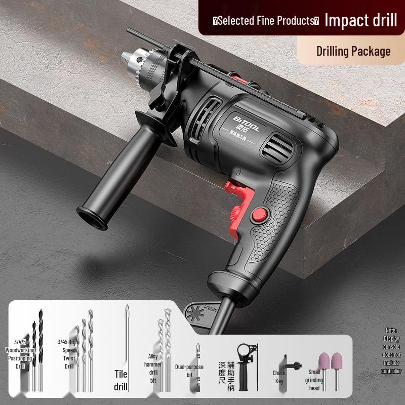 220V Multifunctional Electric Hammer Drill: High-Power Impact, Pistol Drill & Screwdriver for Wall Drilling
