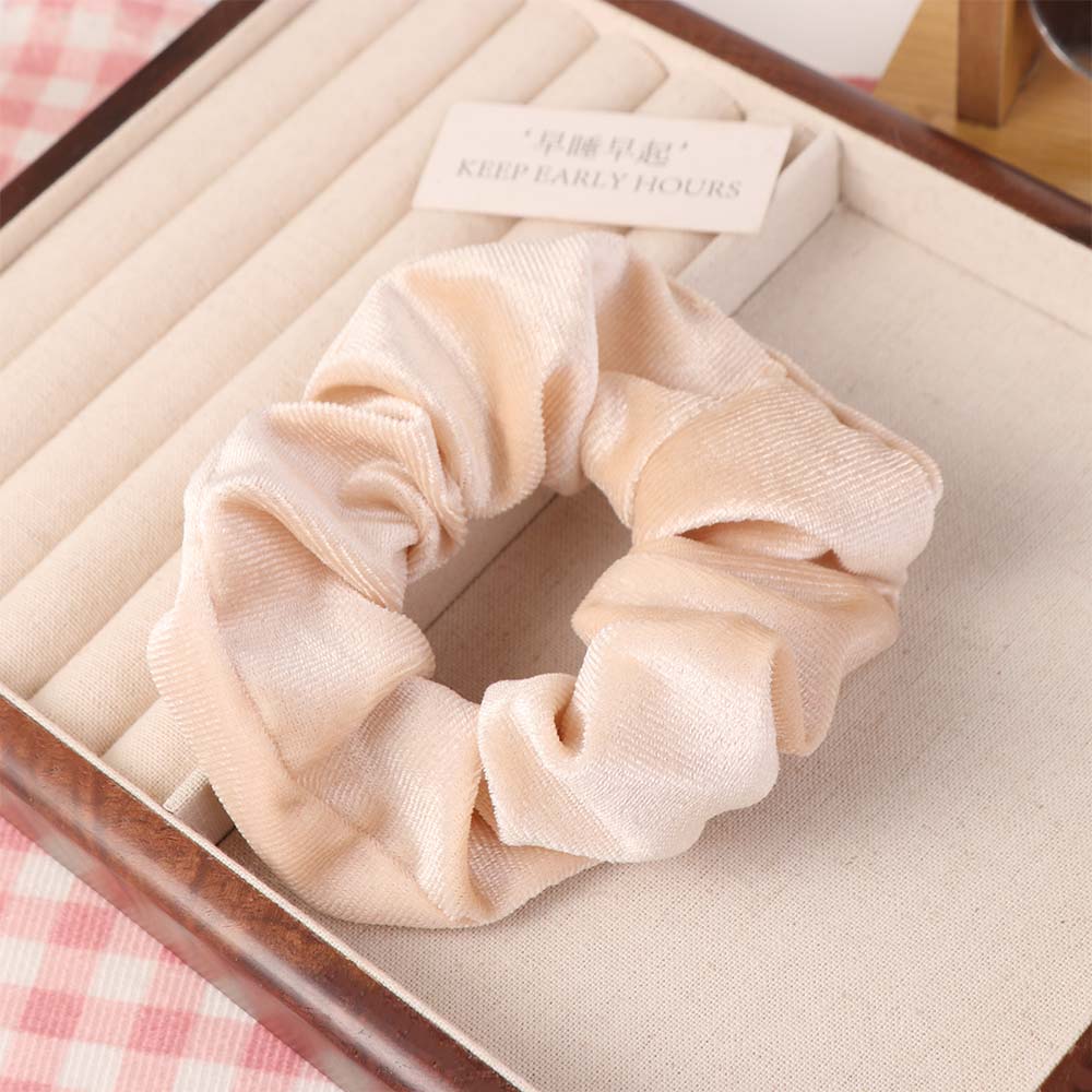 4pcs Gentle Women Hair Scrunchies Solid Color Elastic Hair Ropes Fashion Velvet Scrunchies  Girls