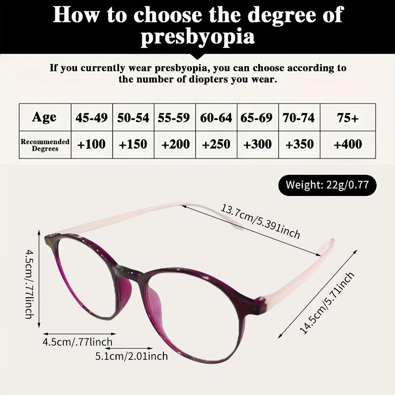 5 Pairs of Popular Women's Anti Blue Light Computer Reading Glasses Women's Reading Glasses with Presbyopia