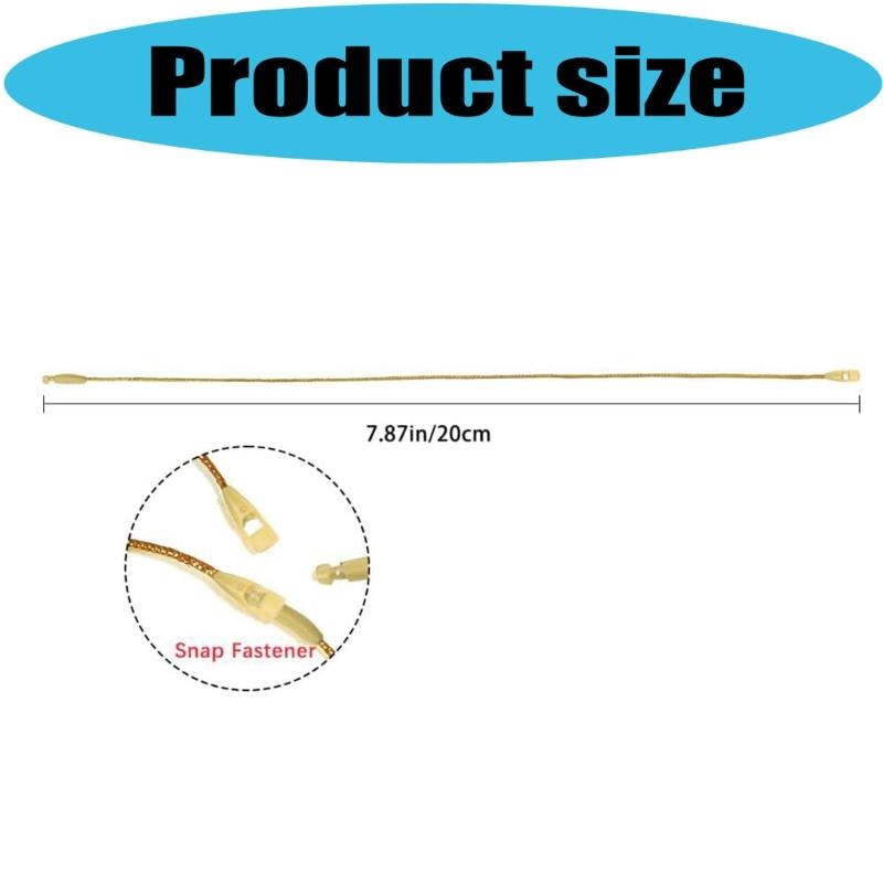Pack of 200 Ornament Hook with Clip Locking Christmaas Pendants Hangers Fasteners for Holiday Decorations Pre Cut String