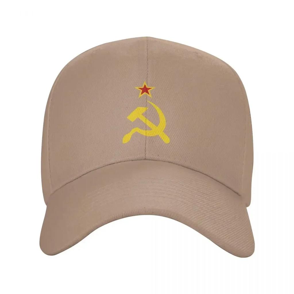 Russian Soviet Flag Baseball Cap for WomenUnisex Breathable CCCP USSR Hammer And Sickle Dad Hat Performance Snapback Summer Hats