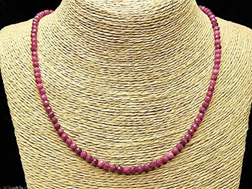 [Stone Street] Natural Ruby Small Stone Necklace, Approx. 4mm, Wire Finish, Stainless Steel Fittings, Queen of Gems