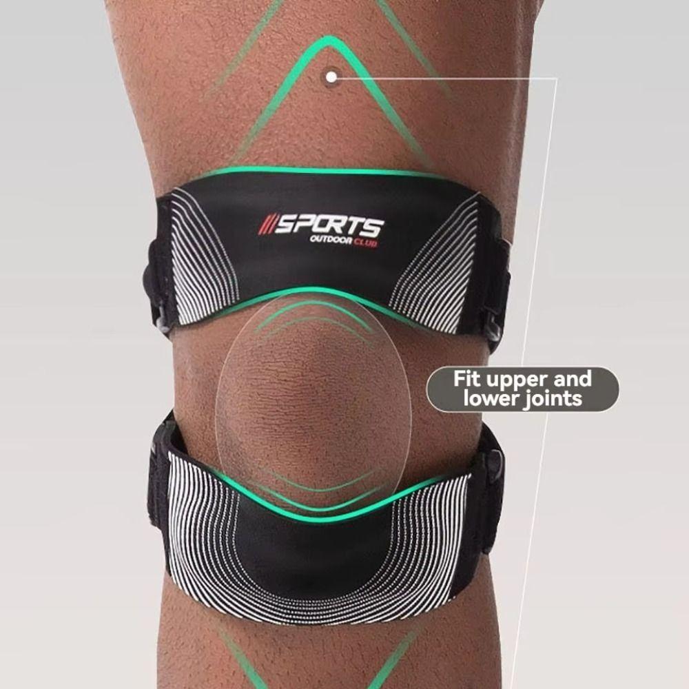 Double Silicone Pads Patella Knee Brace Adjustable Knee Wrap Sleeve  for Men Women
