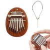 Umeloeo Kalimba Thumb Piano 8-Key Wooden Mini Finger Piano Cute Cat Oval Bear Heart Finger Percussion Instrument Music Box Beginner Set Kids Adults