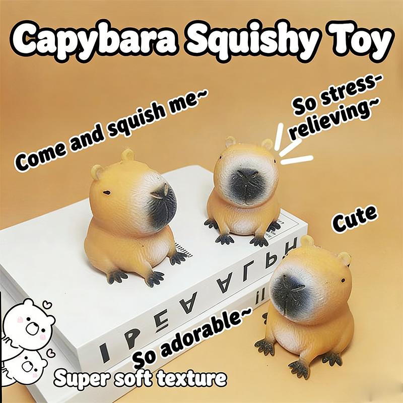 Cute Capybara Rubber Toy - Quick Bounce, Durable, Unique Animal Design, Perfect for Party Favors and Holiday Gifts, Halloween & Christmas