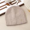 Fashion Knitted Hat Thickened Autumn and Winter Warm Big Head Circumference Bag Head Hat Wool Hat Women