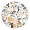 53Pcs/Set Cartoon Sticker Waterproof Heat-resistant Scratch-proof Anti-tear Re-paste Cat Hand Painted Scrapbook Sticker Suitcase Accessory