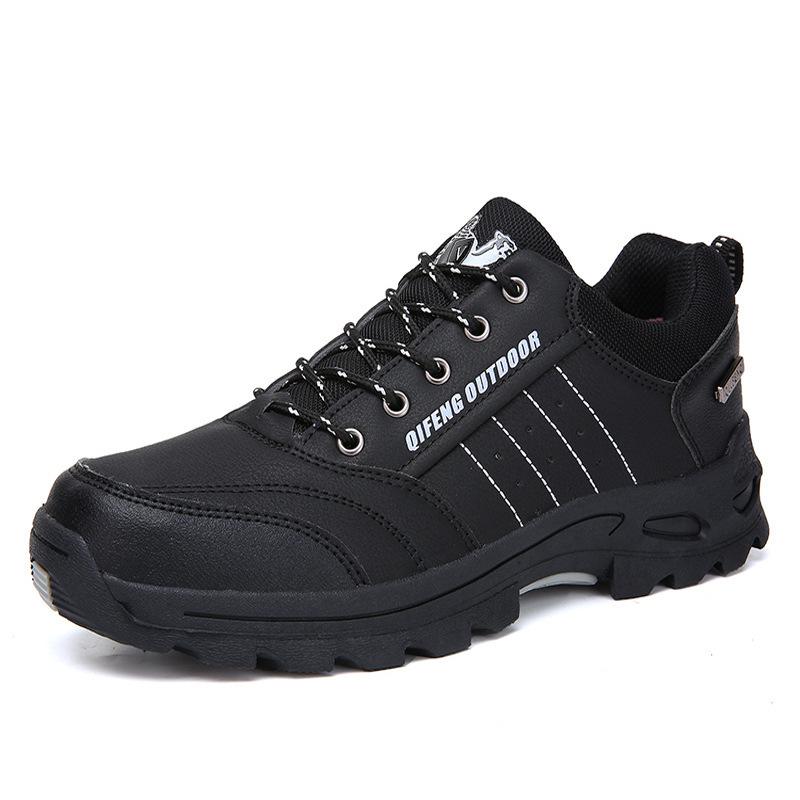 Men's and Women's Non-Slip Hiking Shoes - Plus Size, Autumn/Winter, Velvet-Lined