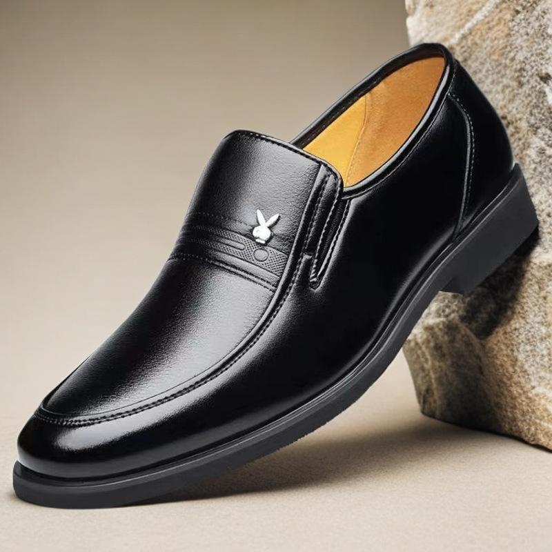 Herrenmode Einschrittige Formelle Schuhe-modischer Britischer Stil, Strapazierfähige Gummisohle, Bequem, Business Casual, Einschrittig, Slipper 43 schwarz