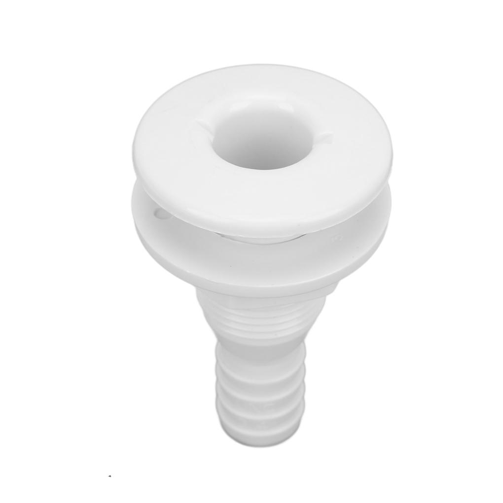 Boat Scupper Straight Plastic 3/4in White Connector Hose Outlet Bilge Replacement Boats Marine Yacht Sail Hardware