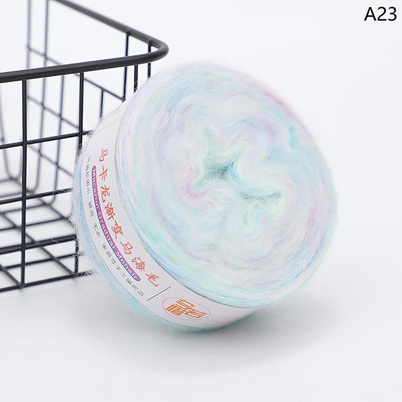 Gradient Colorful Mohair Multicolor Rainbow Yarn 165Meters Hand-Woven Soft Yarn For Knitting Crochet Sweater Jacket