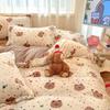 Winter Thickened Milk Fleece Bed Four-piece Set New Coral Fleece Flannel Single Quilt Cover Bed Sheet Three-piece Set Bedding
