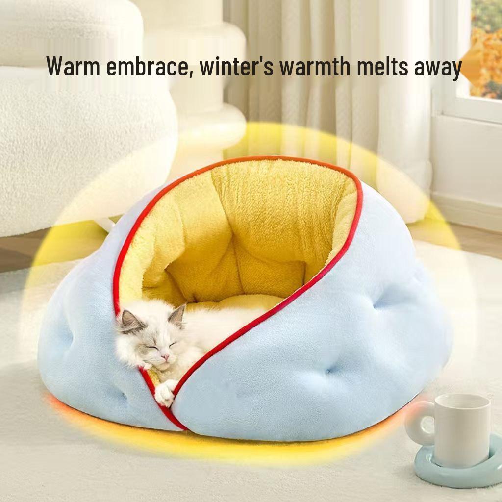2025 Cozy Winter Dog Bed for Small Breeds - All-Season Comfort for Teddy Dogs