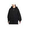 Womens Oversized Pullover Hoodie Black/Sail Women Streetwear DQ5858-010