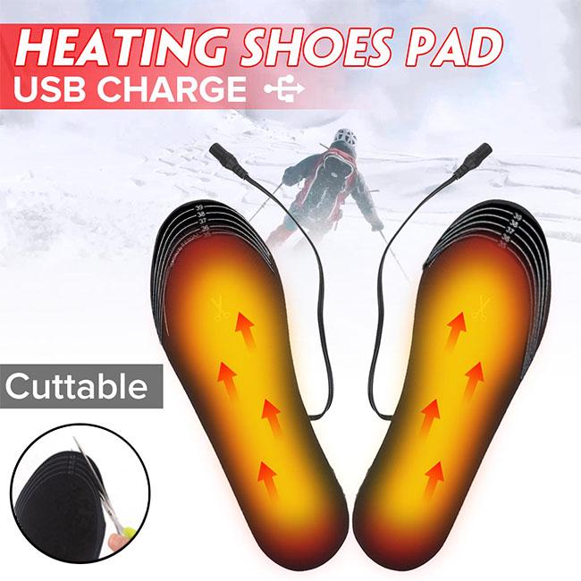 Heating Insole Cuttable Powered Electric Heated Shoe Insoles Foot Warmer New Winter ...