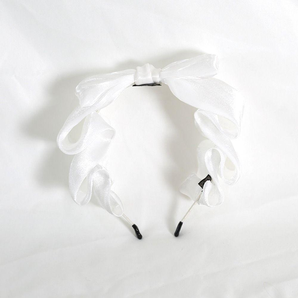 Snow Pearl Light Yarn Headband Lolita Cosplay Hair Decoration Cute Hair Accessories Prop