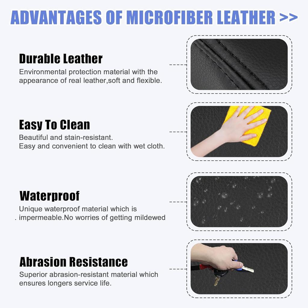 Unifizz Auto Mittelkonsolenabdeckung Armlehnen Sitzkasten Abdeckung Schutzhülle Ersatz Mikrofaserleder für Toyota Camry 2007 2008 2009 2010 2011 Schwarzer Arm