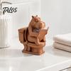 Whimsical Home Accents 3D Printed Hippopotamus Toilet Figurine, Funny Reading Bathroom Decor, Creative Hippo Decorative on Statue for Office Desk And