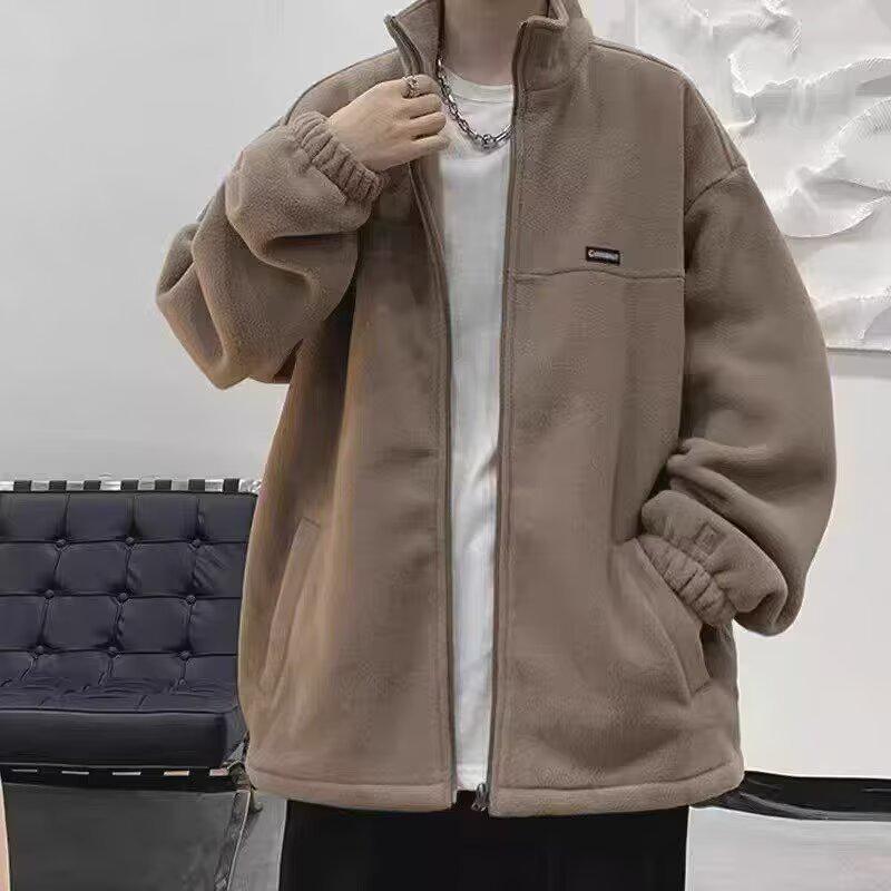 Men's Trendy Lambswool Cotton Jacket - American Casual Autumn/Winter 2024 Retro Outerwear