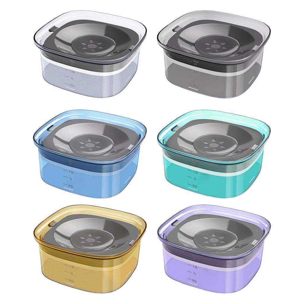 Pet Water Drinker Large Bowl Slow Feeder Spillproof Drinking Bowl for Dog and Cat Multiple Pet Households