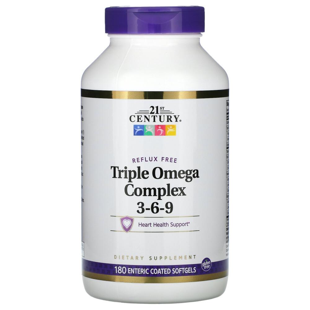 

21st Century Triple Omega Complex 3-6-9 Enteric Coated Softgels, 180 Softgels 180 pcs - 1 ea