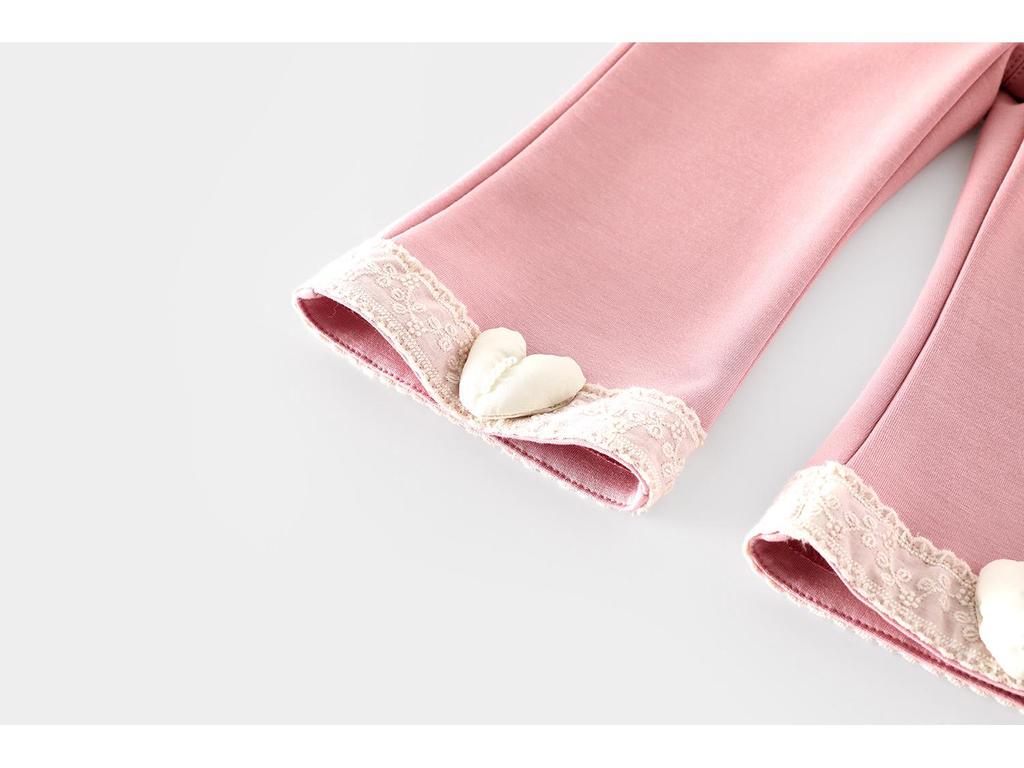 2025 Herbst Mädchen Koreanischer Stil Schlaghosen mit Herzdesign