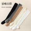 Knee Socks Women'S Autumn And Winter Color Matching Stockings Do Not Drop The Tube Vertical Bar Internet Celebrities Ins High Tube Thin Jk Thigh Socks