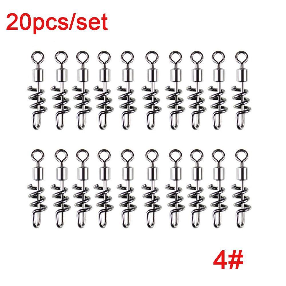 Steel Spiral Hook Connecting Bearing Barrel Heavy Duty Ball Fishing Rolling Swivel Connector