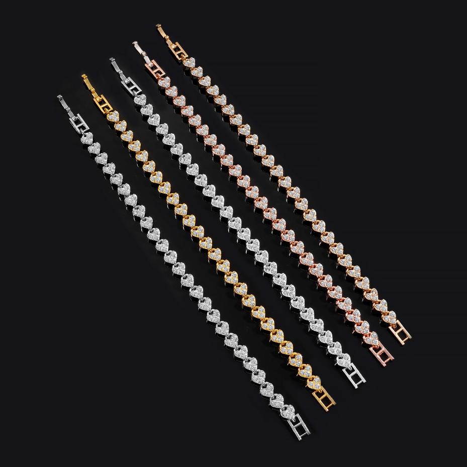 1 Pcs Luxury Roman Crystal Geometric Chain Bracelets For Women Trendy Goth Full Rhinestone Charm Bangles Wed Jewelry Accessories