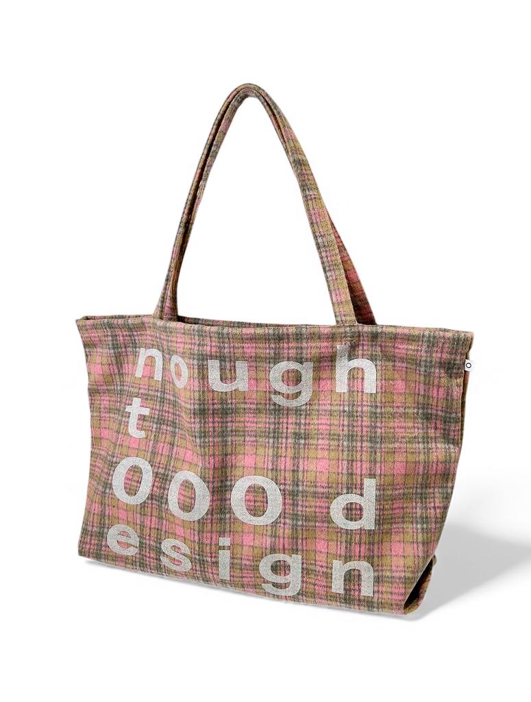 Nought 000 Design Check Shopper Bag / Pink